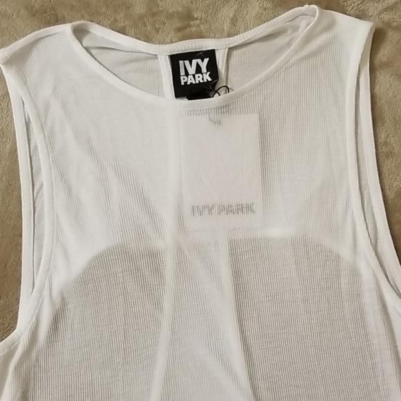 Ivy Park Layered Back White L Tank Top - Picture 6 of 12